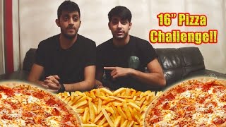 Ahmed Sher Zaman  16 inch pizza in 10 mins  Food challenge ahmedzaman94 [upl. by Einolem]