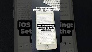 iOS Pentesting Setting up the terminal for iOS apps exploitation iossecurity cybersecurity short [upl. by Sirdi]