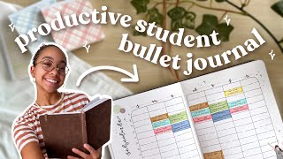 how to bullet journal for SCHOOL 🩵 productive bullet journal ideas for students [upl. by Romain]