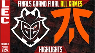 G2 vs FNC Highlights ALL GAMES  LEC Season Finals GRAND FINAL  G2 Esports vs Fnatic [upl. by Karry]