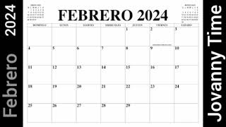 Calendario  Febrero 2024 [upl. by Ephraim]