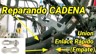 Reparando CADENA bicicleta con cierre rápido Empate Enlace [upl. by Dnomhcir]