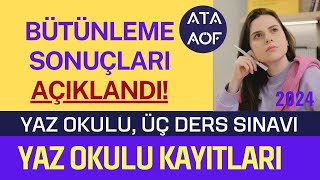 Ata Aöf Bahar Dönemi Bütünleme Sınav Sonuçları AÇIKLANDI Ders Geçme Kalma Hesaplaması Nasıl Yapılır [upl. by Noyk]