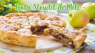 Torta Strudel di Mele con Pasta Sfoglia  Ricetta Facile e Veloce  55winston55 [upl. by Ahgem916]