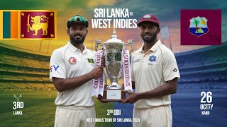 Sri Lanka vs West Indies 3rd ODI  Live Cricket Score [upl. by Yanad]