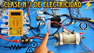 CURSO COMPLETO DE ELECTRICIDAD DE MOTOS 125150200250 CC 🧑‍🔧 CLASE NÚMERO 1 LA ELECTRICIDAD ⚡⚡ [upl. by Conyers133]