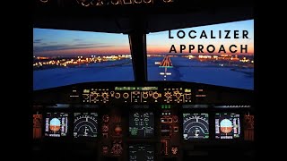 LOCALIZER APPROACH  NAV FPA Turkish Virtual Airlines 4 [upl. by Fasano]