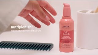 How to Apply Nutriplenish Replenishing Overnight Serum to Wet Hair  Aveda [upl. by Yanehs]