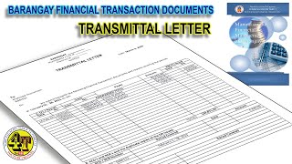 TRANSMITTAL LETTER  BARANGAY ACCOUNTING [upl. by Assirim324]