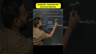 JavaScript  Increment and Decrement Operator3 incapp rahulchauhansir shorts virelvideo coding [upl. by Janetta]