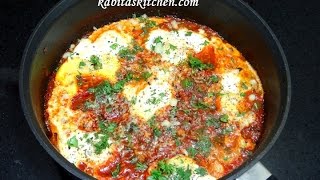 Shakshuka RecipeEggs Poached in Spicy SauceShakshuka in Indian StyleEasy and Quick Egg Recipe [upl. by Ollehto844]