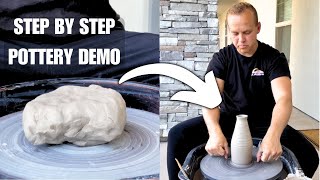 Pottery Wheel For Beginners Step By Step Walk Through [upl. by Tiffa]