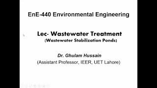 Wastewater Stabilization Ponds  Environmental Engineering [upl. by Lokim727]