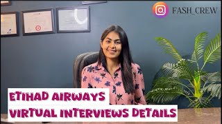 ETIHAD AIRWAYS VIRTUAL INTERVIEW DETAILS TIPS TO CLEAR INTERVIEW IN HINDI [upl. by Ailaro]