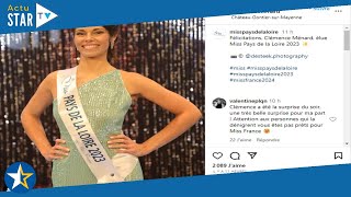 Miss France 2024 qui est Clémence Ménard la sublime Miss Pays de la Loire [upl. by Ylim]