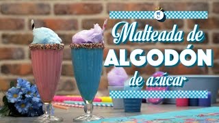 ¿Cómo preparar Malteada de Algodón de Azúcar  Cocina Fresca [upl. by Almeida]