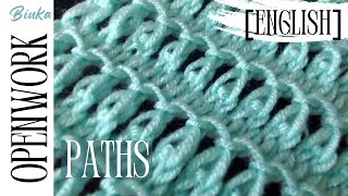 English How to knit a delicate pattern with elegant simple openwork paths [upl. by Aicina284]