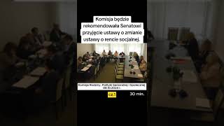 Komisja będzie rekomendowała Senatowi przyjęcie ustawy o zmianie ustawy o rencie socjalnej 1 [upl. by Sorilda274]