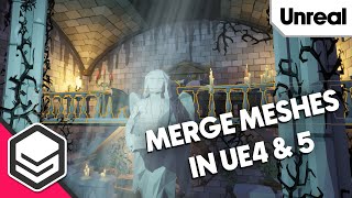 How to merge meshes in Unreal Engine Tutorial by SyntyStudios [upl. by Jem]