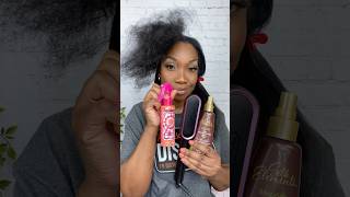 ￼How I straighten my 4c hair with this viral TIKTOK TYMO RING hair straightening brush shorts [upl. by Bonns]