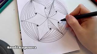 23🎨 Арт терапия 💆‍♀️Meditative drawing  RelaxationМедитативное рисование [upl. by Gurney]