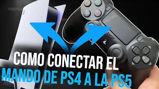 Como conectar el mando de PS4 a la PS5 2024 [upl. by Dirrej]