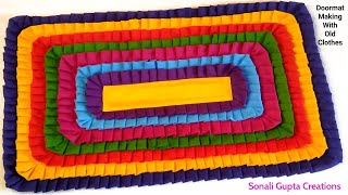 Super Easy Doormat IdeaHow To Make DoormatDoormat Making At HomePaydan Banane Ka TarikaMatRug [upl. by Lerak968]