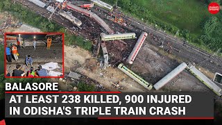 At least 238 killed 900 injured in Odishas triple train crash Railways Ministry orders probe [upl. by Bainter]