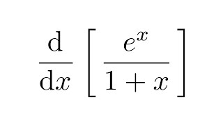 Derivative of ex1x [upl. by Ellehsem]