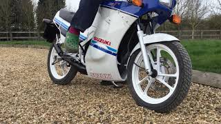 SUZUKI RG125 rebuild start up March 2019 [upl. by Ecnarrat]