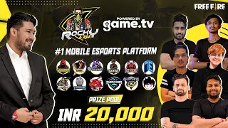 Free Fire  Rocky amp RDX Esports Qualifiers  Powered by gametv [upl. by Goodhen]