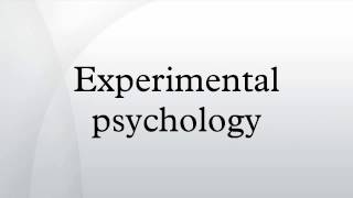 Experimental psychology [upl. by Akimot]