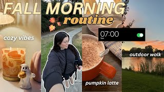 FALL MORNING ROUTINE 2024 🍂 aesthetic cozy productive mindful [upl. by Ingold535]