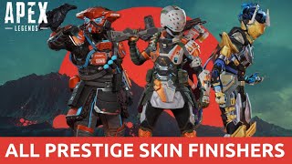 All Prestige Skin Finishers  Apex Legends Season 15 BloodhoundBangaloreWraith [upl. by Turmel282]