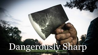 How to Sharpen an Axe Profile and Edge Geometry [upl. by Brine]