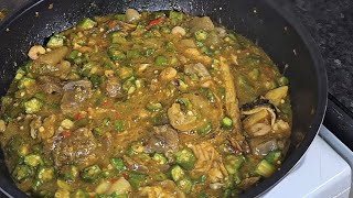 Lets Cook Dinner  Lunch  Nigerian 🇳🇬 okra Soup Recipe [upl. by Colas]