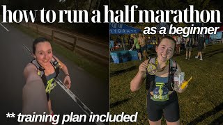 I Ran My First Half Marathon as a total beginner🏃🏻‍♀️💨 training plan running tips shoe recs [upl. by Quintina]