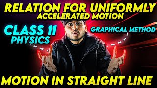 relation for uniformly accelerated motion graphical method class 11 physics motion in straight line [upl. by Ahsieyn]