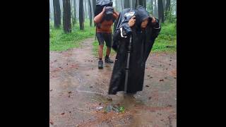 Heavy rain and lightning on the way to the camping location heavyrain thunderstorm shorts [upl. by Ileyan20]