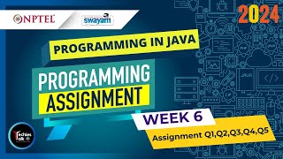 NPTEL Programming In Java WEEK6 Programming Assignment Solutions  Swayam Jan 2024  IIT Kharagpur [upl. by Liba]