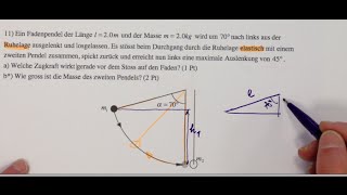 Prüfungsaufgabe Mechanik 5 Pendel [upl. by Aytac93]