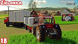 Wrapping HESSTON BALES of GRASS  Farming Simulator 22 Premium Edition  Zielonka  Ep 18 [upl. by Trevlac]