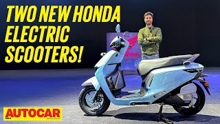 Honda Activa e and QC 1  Honda finally enters the EV race  Walkaround  Autocar India [upl. by Atiuqaj584]