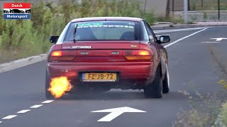 650HP RB25Swapped Nissan 200SX S13  Slides Flames amp Epic Sounds [upl. by Ettenaej]