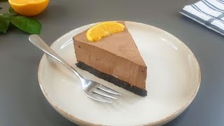 NoBake NoSugar Chocolate Orange Cheesecake Rich Flavor Light Ice CreamLike [upl. by Horner]