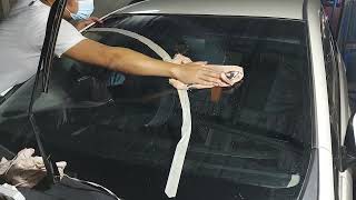 remove scratch from car glass  repair wiper scratch on car front glass DIY [upl. by Rolf]