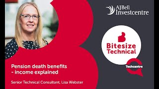 Pension death benefits – taking income explained  Bitesize Technical [upl. by Blanc]