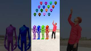 red green blue amp purple alien dancing and deepu sakha Correct headmatching gameMagical video funy [upl. by Charie35]