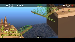 Poly Bridge 2  Sanguine Gulch  Diagonal Drawbridge 413 [upl. by Madox797]