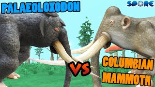 Palaeoloxodon vs Columbian Mammoth  Prehistoric Beast Battle S3E7  SPORE [upl. by Mancino]